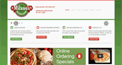Desktop Screenshot of milanospizzapasta.com