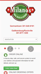 Mobile Screenshot of milanospizzapasta.com